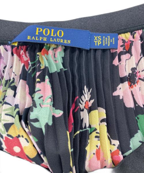 POLO RALPH LAUREN（ポロ・ラルフローレン）POLO RALPH LAUREN (ポロ・ラルフローレン) 花柄プリーツスカート ブラック サイズ:XSの古着・服飾アイテム