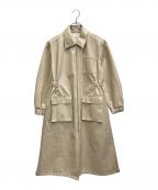Sea Room lynnシールームリン）の古着「パテントジッパーコート」｜アイボリー