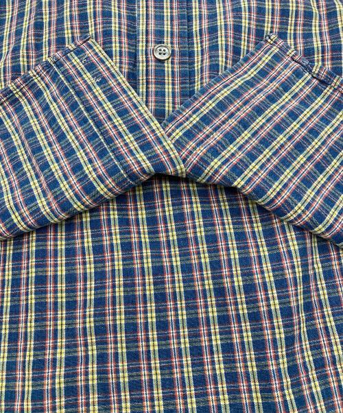NIGEL CABOURN（ナイジェルケーボン）NIGEL CABOURN (ナイジェルケーボン) 90s チェックシャツ ブルー サイズ:3の古着・服飾アイテム