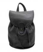 COACHコーチ）の古着「レザーバッグパック」｜ブラック