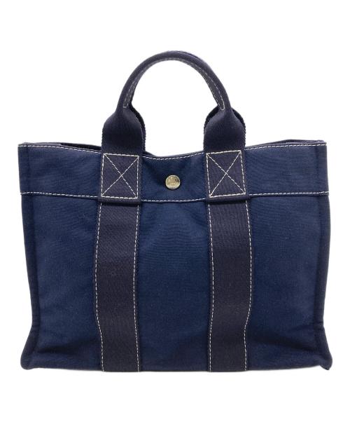 HERMES（エルメス）HERMES (エルメス) ドーヴィル PM ハンドバッグ ネイビーの古着・服飾アイテム