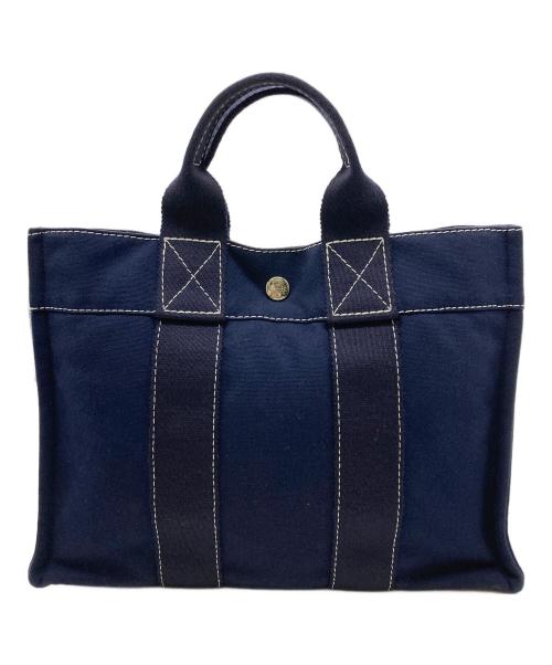 HERMES（エルメス）HERMES (エルメス) ドーヴィル PM ハンドバッグ ネイビーの古着・服飾アイテム