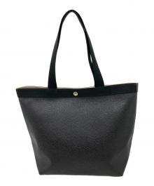 Herve Chapelier（エルベシャプリエ）の古着「コーテッドキャンバススクエアトートA4サイズ(ML)」｜ブラック