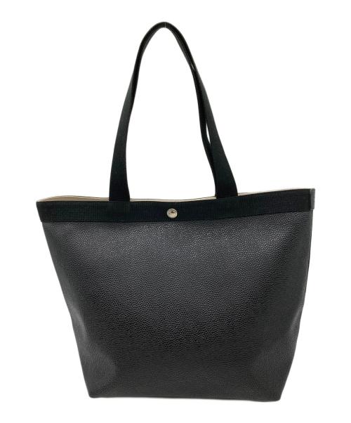 Herve Chapelier（エルベシャプリエ）Herve Chapelier (エルベシャプリエ) コーテッドキャンバススクエアトートA4サイズ(ML) ブラックの古着・服飾アイテム