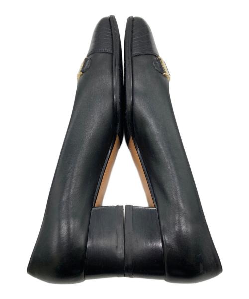 Salvatore Ferragamo（サルヴァトーレ フェラガモ）Salvatore Ferragamo (サルヴァトーレ フェラガモ) レザーパンプス ブラック サイズ:24㎝の古着・服飾アイテム