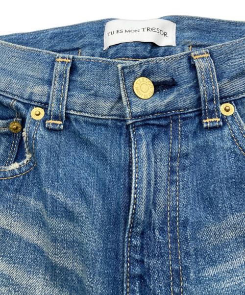 Tu es mon TRESOR（トゥ エ モン トレゾア）Tu es mon TRESOR (トゥ エ モン トレゾア) デニムパンツ ブルー サイズ:W24の古着・服飾アイテム