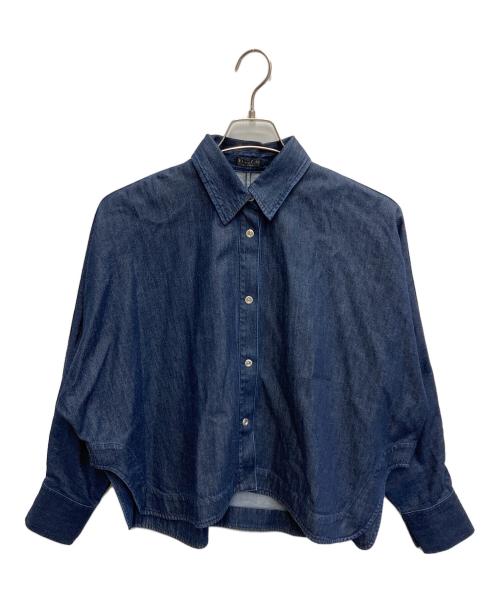 VERMEIL par iena（ヴェルメイユ パー イエナ）VERMEIL par iena (ヴェルメイユ パー イエナ) デニムフォルムシャツ ネイビー サイズ:Fの古着・服飾アイテム