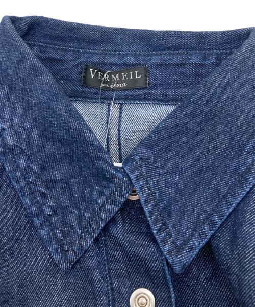 VERMEIL par iena（ヴェルメイユ パー イエナ）VERMEIL par iena (ヴェルメイユ パー イエナ) デニムフォルムシャツ ネイビー サイズ:Fの古着・服飾アイテム