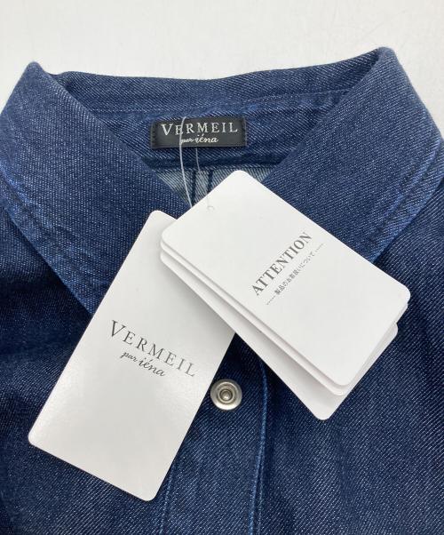 VERMEIL par iena（ヴェルメイユ パー イエナ）VERMEIL par iena (ヴェルメイユ パー イエナ) デニムフォルムシャツ ネイビー サイズ:Fの古着・服飾アイテム