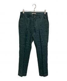 giab's ARCHIVIO（ジャブス アルキヴィオ）の古着「MASACCIO ECNO LINEN EASY PANT」｜グリーン