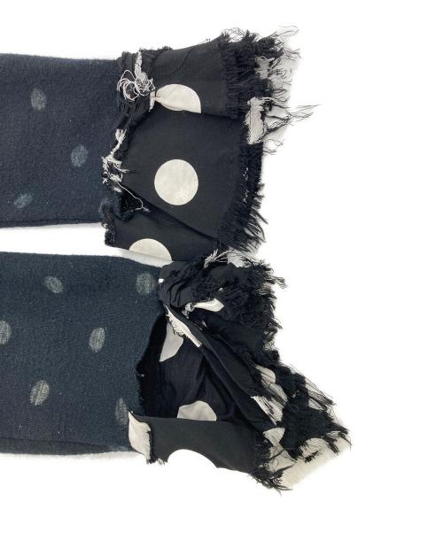 tricot COMME des GARCONS（トリココムデギャルソン）tricot COMME des GARCONS (トリココムデギャルソン) ニット切替ドットカットソー 【AD2002】 ブラック サイズ:Mの古着・服飾アイテム