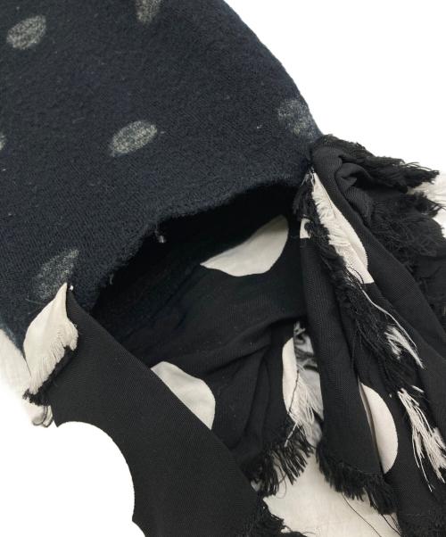 tricot COMME des GARCONS（トリココムデギャルソン）tricot COMME des GARCONS (トリココムデギャルソン) ニット切替ドットカットソー 【AD2002】 ブラック サイズ:Mの古着・服飾アイテム