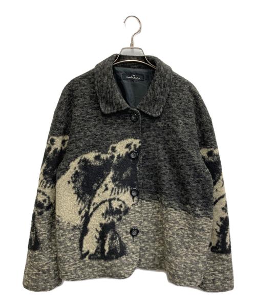 USED（ユーズド）USED (ユーズド) ニットデザインジャケット ブラック サイズ:Fの古着・服飾アイテム