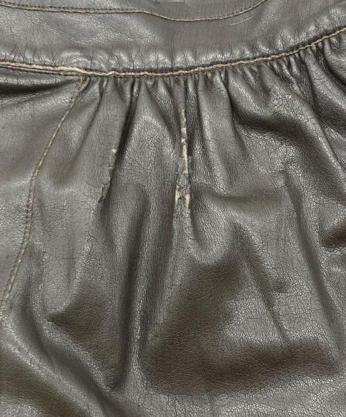 FOXEY NEWYORK（フォクシーニューヨーク）FOXEY NEWYORK (フォクシーニューヨーク) フェイクレザースカート ブラウン サイズ:40の古着・服飾アイテム