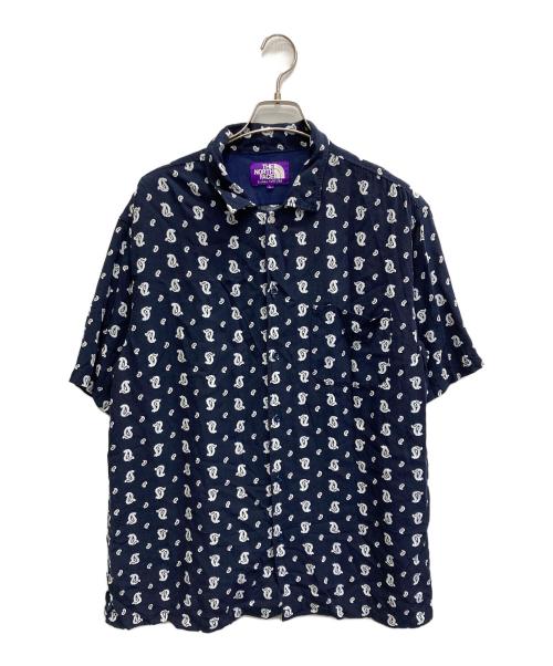 THE NORTHFACE PURPLELABEL（ザ・ノースフェイス パープルレーベル）THE NORTHFACE PURPLELABEL (ザ・ノースフェイス パープルレーベル) Paisley H/S Shirt ネイビー サイズ:Lの古着・服飾アイテム
