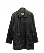 Men's Clubメンズクラブ）の古着「レザージャケット」｜ブラック