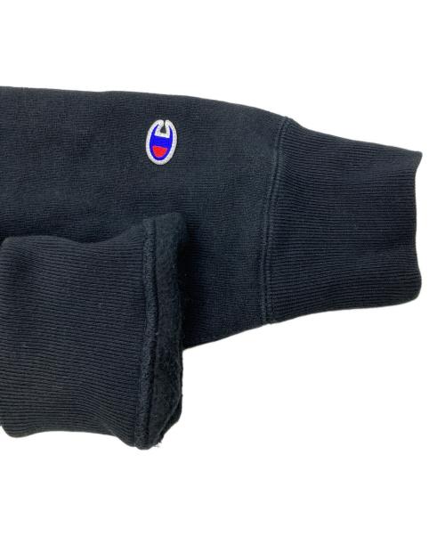 Champion REVERSE WEAVE（チャンピオン リバース ウィーブ）Champion REVERSE WEAVE (チャンピオン リバース ウィーブ) URBAN RESEARCH (アーバンリサーチ) 11.5OZ HALF ZIP SWEAT ブラック サイズ:SMALLの古着・服飾アイテム