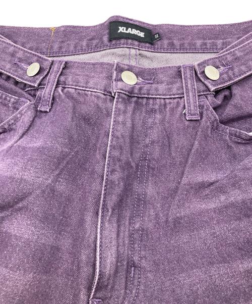 X-LARGE（エクストララージ）X-LARGE (エクストララージ) BAGGY DENIM PANTS パープル サイズ:32の古着・服飾アイテム