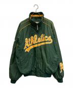 Majestic×AUTHENTICマジェスティック×オーセンティック）の古着「MLB アスレチックス ブルゾン」｜グリーン