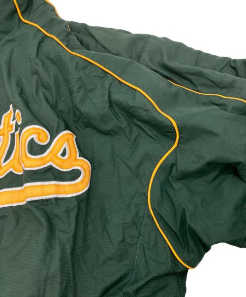 Majestic（マジェスティック）Majestic (マジェスティック) AUTHENTIC (オーセンティック) MLB アスレチックス ブルゾン グリーン サイズ:Ｌの古着・服飾アイテム