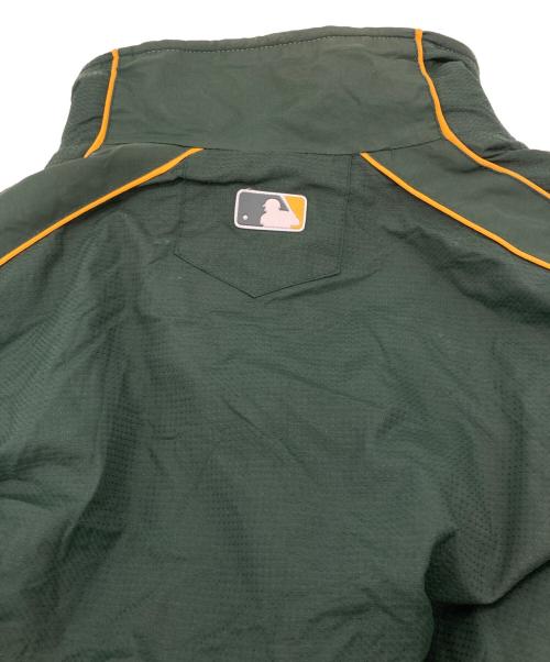 Majestic（マジェスティック）Majestic (マジェスティック) AUTHENTIC (オーセンティック) MLB アスレチックス ブルゾン グリーン サイズ:Ｌの古着・服飾アイテム