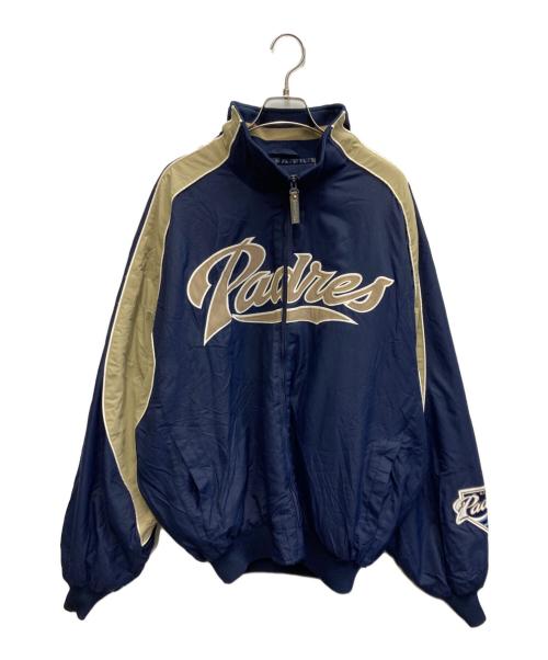 AUTHENTICS（オーセンティクス）AUTHENTICS (オーセンティクス) Majestic (マジェスティック) MLB SAN DIEGOジャケット ネイビー×ベージュ サイズ:Lの古着・服飾アイテム
