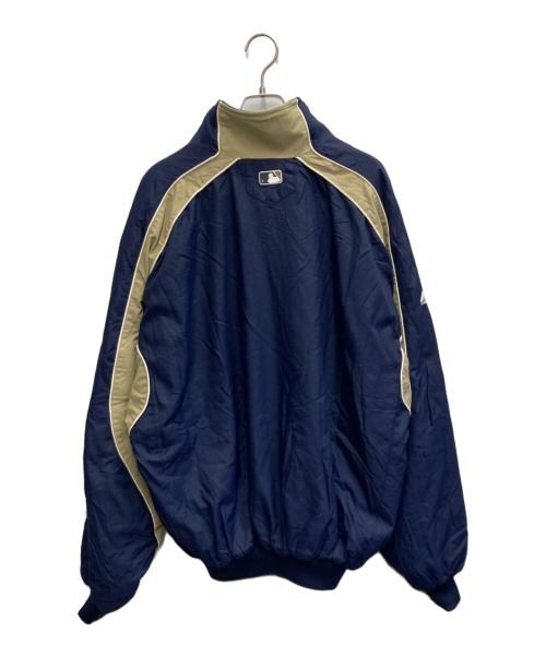 AUTHENTICS（オーセンティクス）AUTHENTICS (オーセンティクス) Majestic (マジェスティック) MLB SAN DIEGOジャケット ネイビー×ベージュ サイズ:Lの古着・服飾アイテム