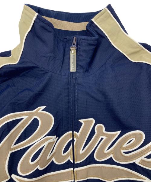 AUTHENTICS（オーセンティクス）AUTHENTICS (オーセンティクス) Majestic (マジェスティック) MLB SAN DIEGOジャケット ネイビー×ベージュ サイズ:Lの古着・服飾アイテム