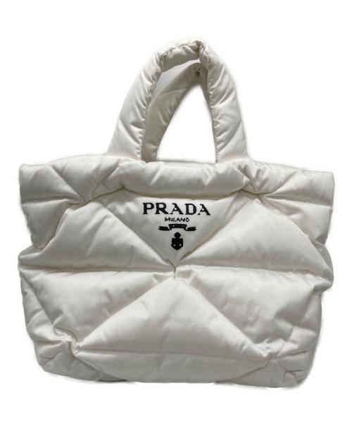 PRADA（プラダ）PRADA (プラダ) Re-Ntlon パテッドトートバック ホワイトの古着・服飾アイテム