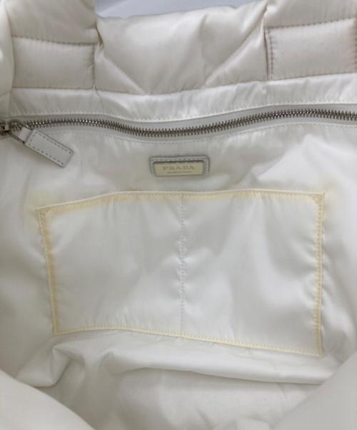 PRADA（プラダ）PRADA (プラダ) Re-Ntlon パテッドトートバック ホワイトの古着・服飾アイテム