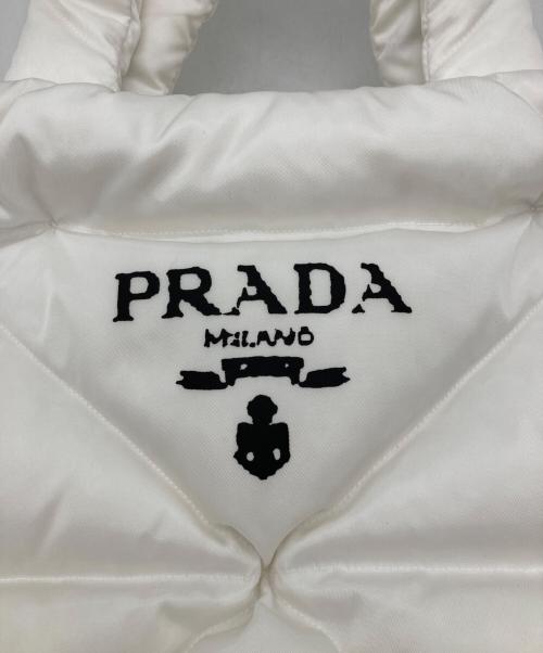 PRADA（プラダ）PRADA (プラダ) Re-Ntlon パテッドトートバック ホワイトの古着・服飾アイテム