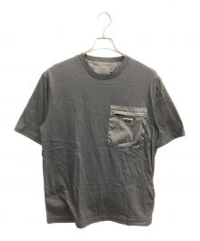 PRADA（プラダ）の古着「トライアングルプレート ナイロン切替ポケットTシャツ」｜ブラック