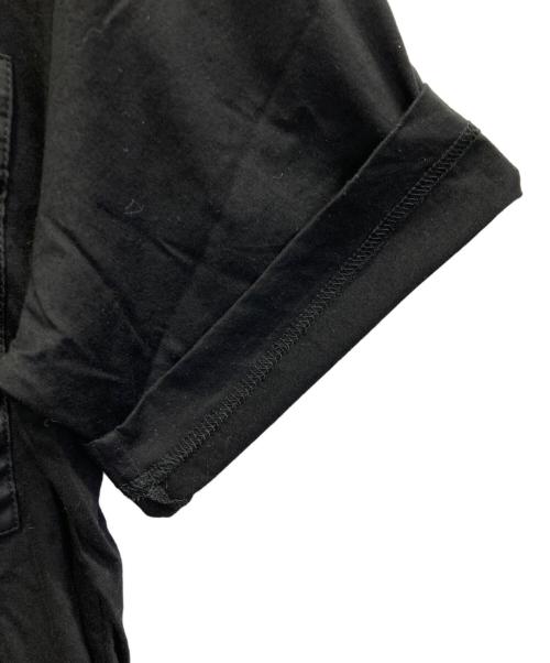 PRADA（プラダ）PRADA (プラダ) トライアングルプレート ナイロン切替ポケットTシャツ ブラック サイズ:Mの古着・服飾アイテム