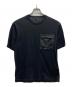 PRADA（プラダ）の古着「トライアングルプレート ナイロン切替ポケットTシャツ」｜ブラック