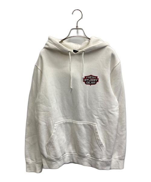 stussy（ステューシー）stussy (ステューシー) STUSSY GEAR HOODIE ホワイト サイズ:Sの古着・服飾アイテム