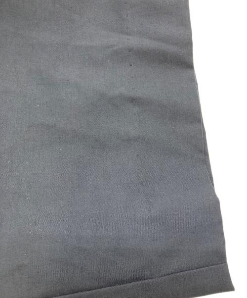 YORI（ヨリ）yori (ヨリ) ノーカラー ツイルフレアハーフコート ネイビー サイズ:36の古着・服飾アイテム