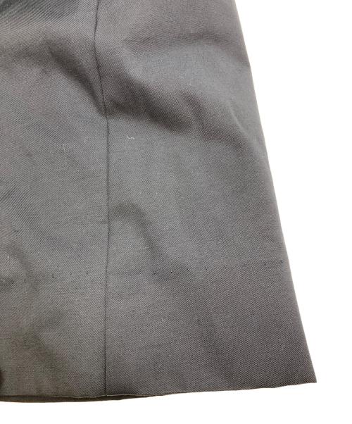 YORI（ヨリ）yori (ヨリ) ノーカラー ツイルフレアハーフコート ネイビー サイズ:36の古着・服飾アイテム