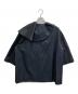 yori (ヨリ) ノーカラー ツイルフレアハーフコート ネイビー サイズ:36：12000円