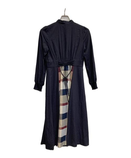 BLUE LABEL CRESTBRIDGE（ブルーレーベルクレストブリッジ）BLUE LABEL CRESTBRIDGE (ブルーレーベルクレストブリッジ) シャツワンピース ネイビー サイズ:38の古着・服飾アイテム