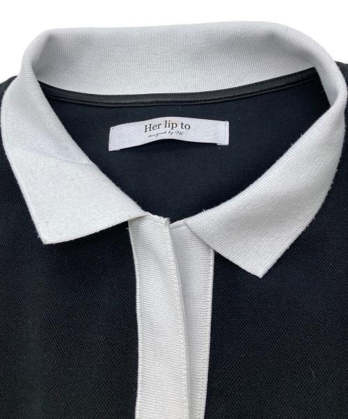 HER LIP TO（ハーリップトゥ）HER LIP TO (ハーリップトゥ) Short Sleeve Polo Dress ブラック サイズ:Sの古着・服飾アイテム