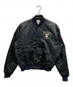 STARTERスターター）の古着「RAIDERS スタジャン」｜ブラック