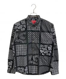 SUPREME（シュプリーム）の古着「Paisley Grid Shirt」｜ブラック