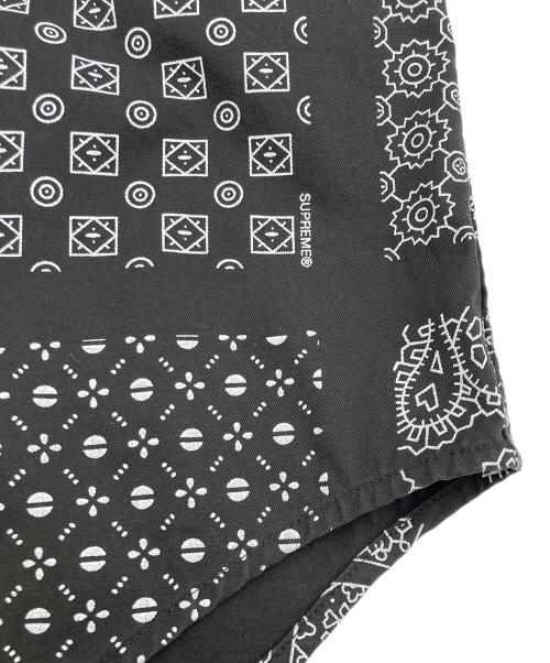 SUPREME（シュプリーム）Supreme (シュプリーム) Paisley Grid Shirt ブラック サイズ:Mの古着・服飾アイテム