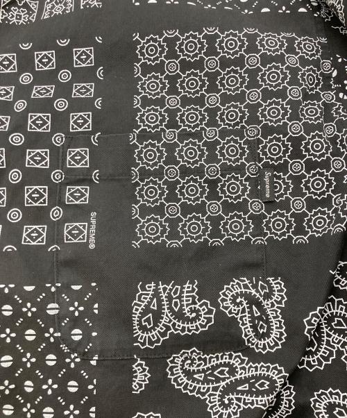 SUPREME（シュプリーム）Supreme (シュプリーム) Paisley Grid Shirt ブラック サイズ:Mの古着・服飾アイテム