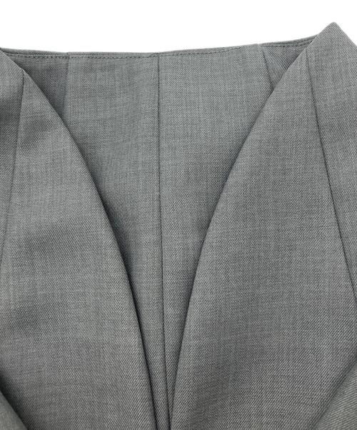 anuans（アニュアンス）anuans (アニュアンス) ツイストギャザーワンピース グレー サイズ:Mの古着・服飾アイテム