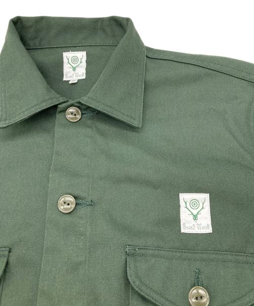 South2 West8（サウスツー ウエストエイト）south2 west8 (サウスツー ウエストエイト) Smokey Shirt PE グリーン サイズ:Mの古着・服飾アイテム