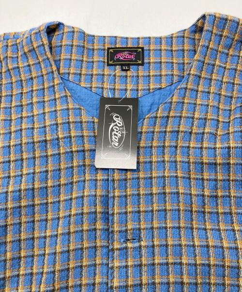 ROTAR（ローター）ROTAR (ローター) Double Gauze Check Work Shirt ブルー サイズ:ＸＬの古着・服飾アイテム