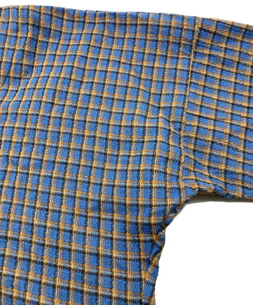 ROTAR（ローター）ROTAR (ローター) Double Gauze Check Work Shirt ブルー サイズ:ＸＬの古着・服飾アイテム