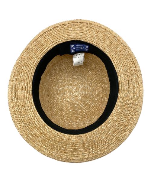 田中帽子店（タナカボウシテン）田中帽子店 (タナカボウシテン) ストローハット ベージュ サイズ:58.5ｃｍの古着・服飾アイテム