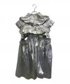 HOUGA MOE ISHIDAモエ イシダ）の古着「kiki frill dress」｜シルバー